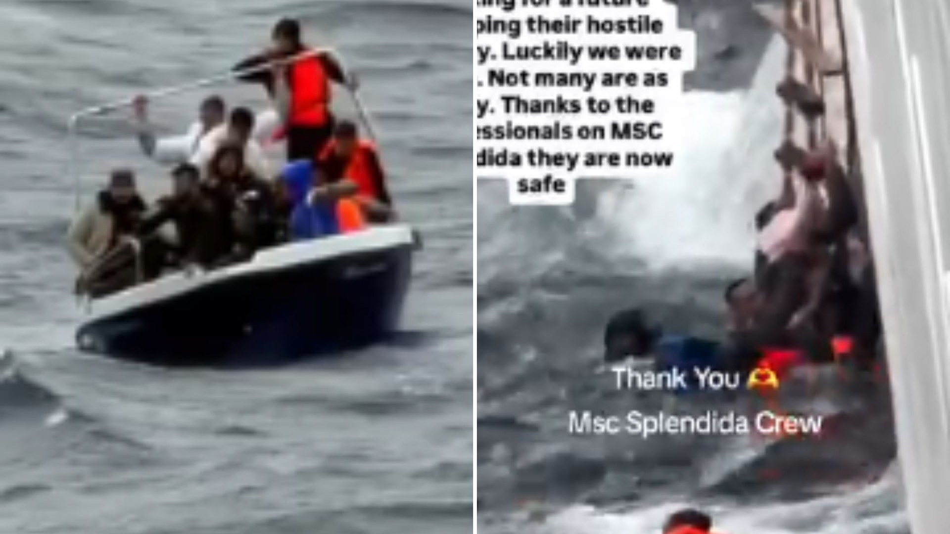 Dramatiška akimirka prabangus kruizinis laivas išgelbėjo skęstančius migrantus prie Maljorkos po to, kai nuskendo nedidelis laivelis su 18 žmonių