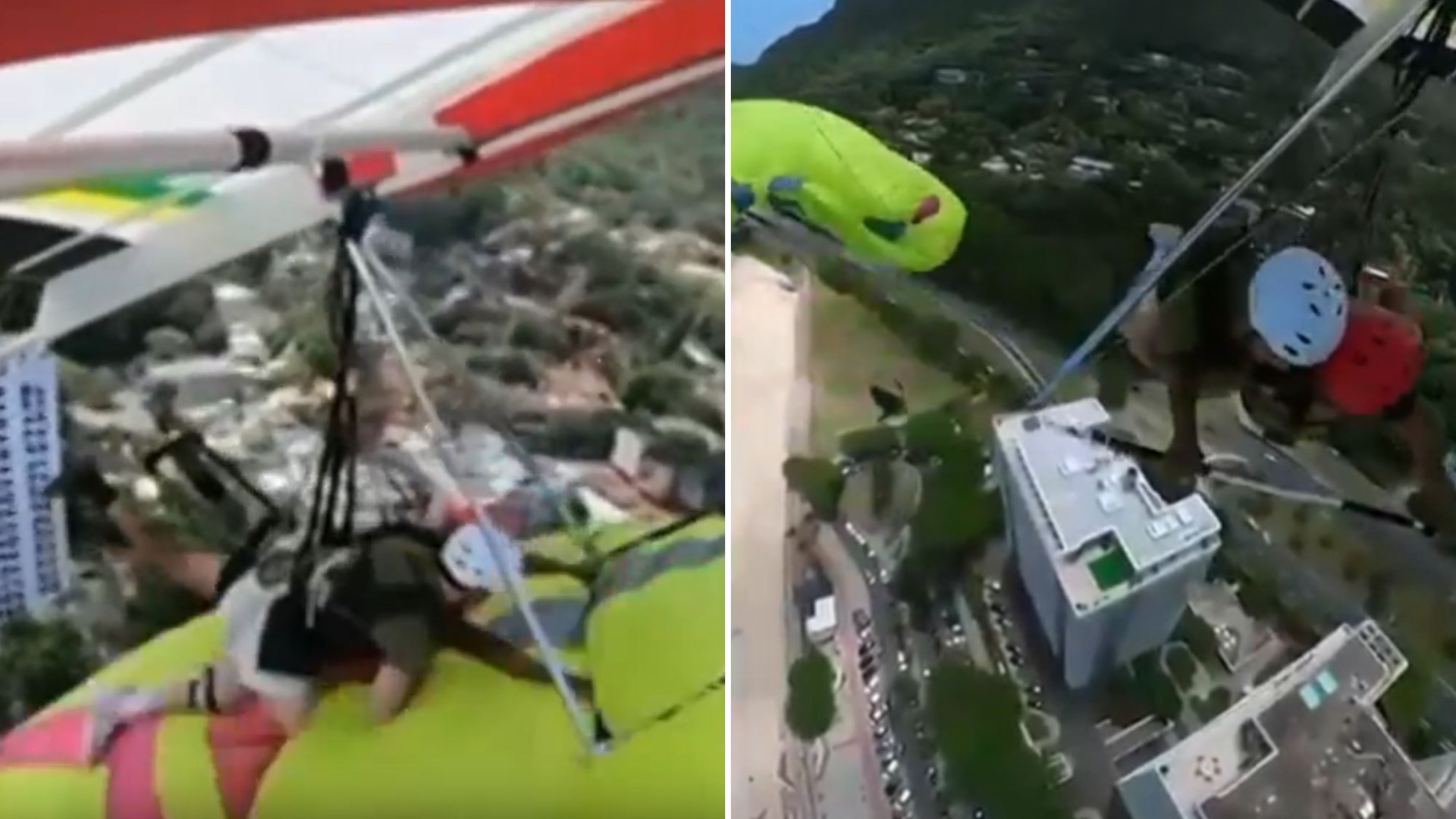 Momentinis deltas sklandytuvas atsitrenkė į parasparnį siaubo ore, kol pilotas nugrimzdo į mirtį